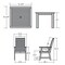 Highwood Usa Weatherly 5pc Square Outdoor Patio Furniture Dining Set AD-DNW44-WAE - alternate 2